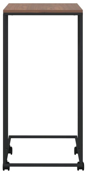 Fekete szerelt fa kisasztal kerekekkel 40 x 30 x 63,5 cm