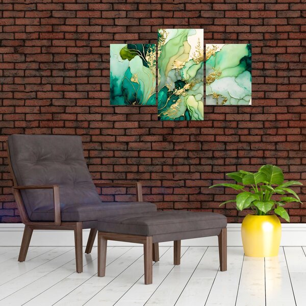 Kép - Zöld absztrakció (90x60 cm)