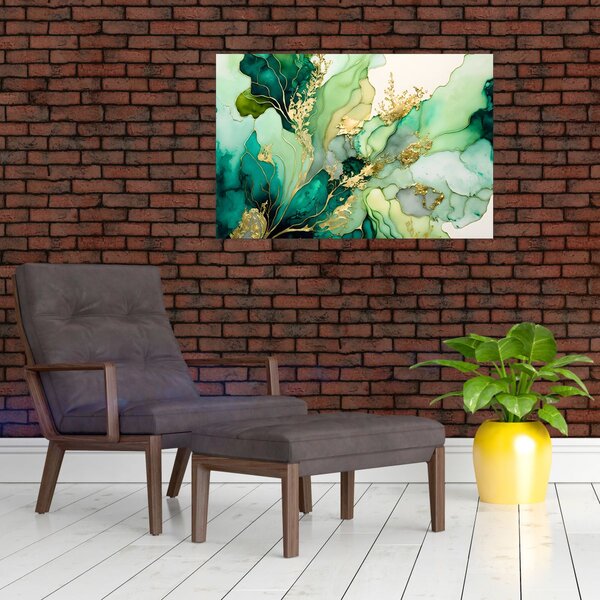 Kép - Zöld absztrakció (90x60 cm)