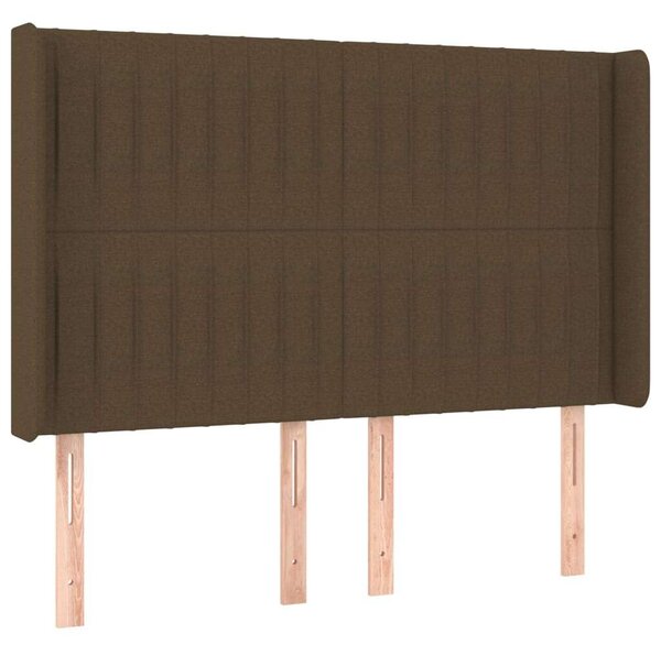 VidaXL LED Ágyfejtámla - Sötétbarna - 147x128cm