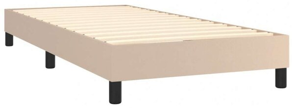 VidaXL cappuccino színű műbőr rugós ágy matraccal 90 x 200 cm