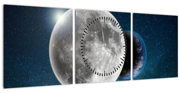 Kép - Föld holdfogyatkozásban (órával) (90x30 cm)