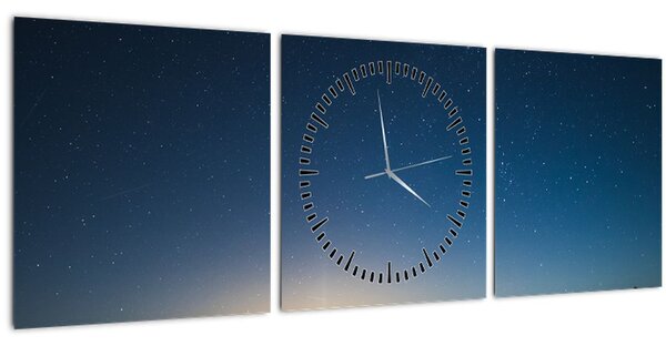 Kép - Éjszaki ég az út felett (órával) (90x30 cm)