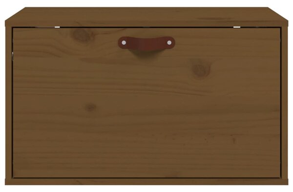 Mézbarna tömör fenyőfa faliszekrény 60 x 30 x 35 cm