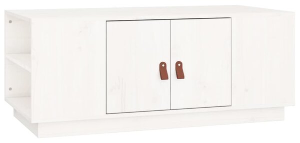 Fehér tömör fenyőfa dohányzóasztal 100 x 50 x 41 cm