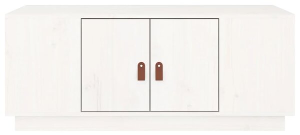 Fehér tömör fenyőfa dohányzóasztal 100 x 50 x 41 cm