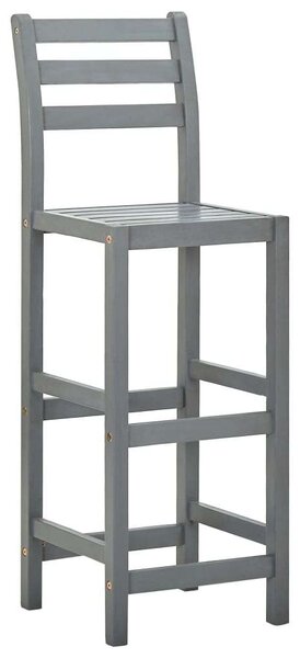 VidaXL Akácfa Bárszékek - 4 db - Szürke