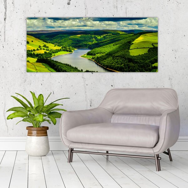 Kép - Zöld táj (120x50 cm)