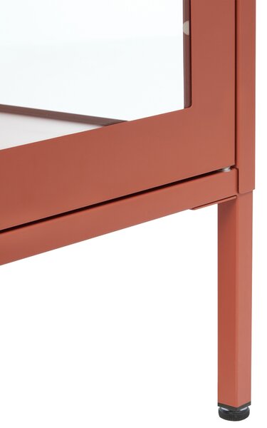 Üveges vitrin NASH Fém 90 cm Aranybarna