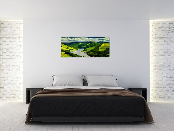 Kép - Zöld táj (120x50 cm)