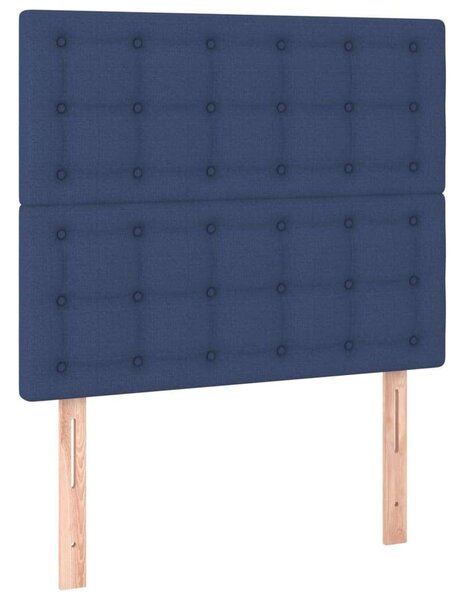 VidaXL Kék Szövet Ágy Matraccal - 100x200 cm