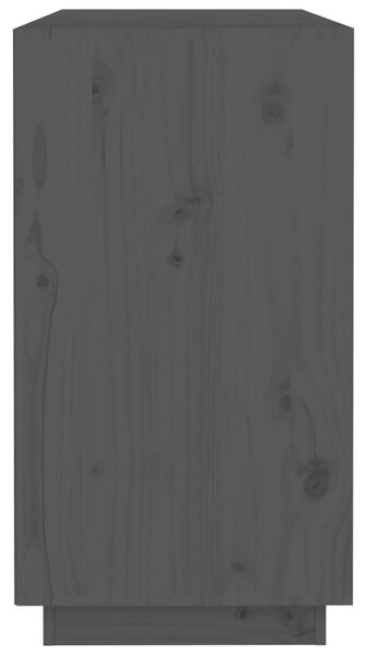 Szürke tömör fenyőfa tálalószekrény 100 x 40 x 75 cm