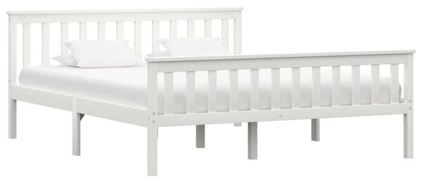 VidaXL fehér tömör fenyőfa ágykeret 160 x 200 cm