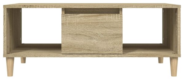 Sonoma tölgy színű szerelt fa dohányzóasztal 90 x 50 x 36,5 cm