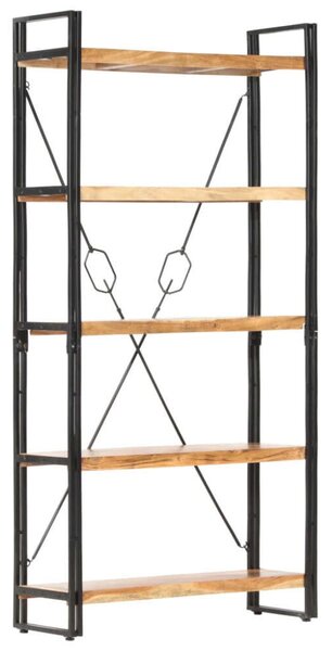 VidaXL Akácfa Könyvespolc - Ipari Stílus - 90x30x180 cm