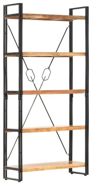 VidaXL Akácfa Könyvespolc - Ipari Stílus - 90x30x180 cm