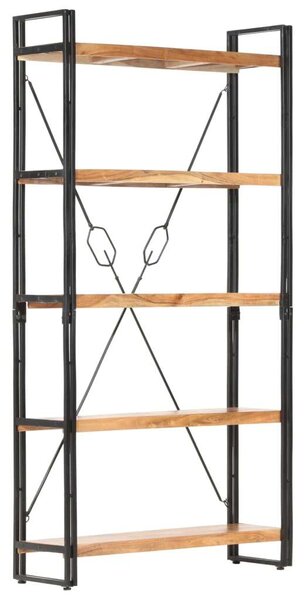 VidaXL Akácfa Könyvespolc - Ipari Stílus - 90x30x180 cm
