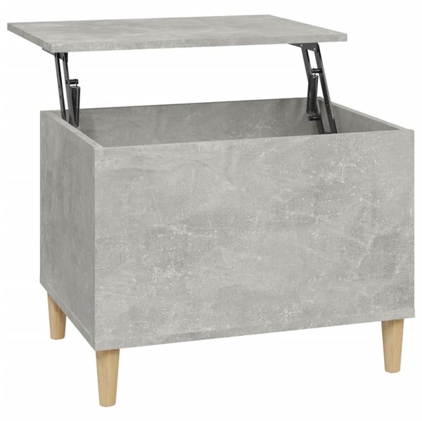 Betonszürke szerelt fa dohányzóasztal 60 x 44,5 x 45 cm