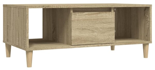 Sonoma tölgy színű szerelt fa dohányzóasztal 90 x 50 x 36,5 cm