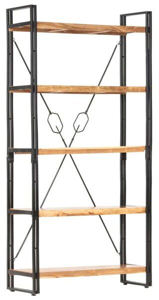VidaXL Akácfa Könyvespolc - Ipari Stílus - 90x30x180 cm