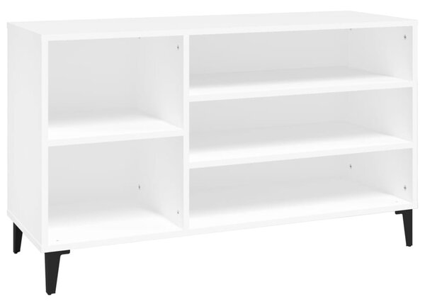 Fehér szerelt fa cipősszekrény 102x36x60 cm