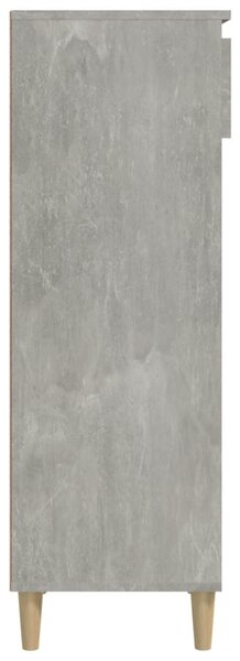 Betonszürke szerelt fa cipőszekrény 40 x 36 x 105 cm