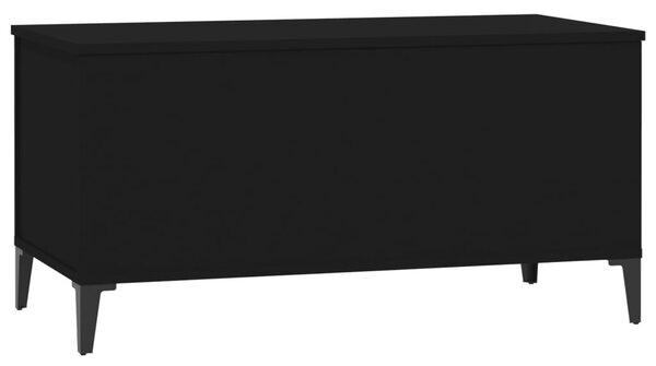 Fekete szerelt fa dohányzóasztal 90x44,5x45 cm