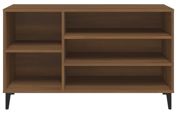 Barna tölgyszínű szerelt fa cipősszekrény 102x36x60 cm