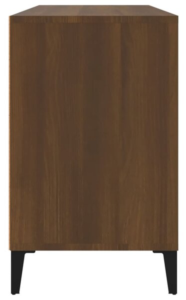 Barna tölgyszínű szerelt fa cipősszekrény 102x36x60 cm