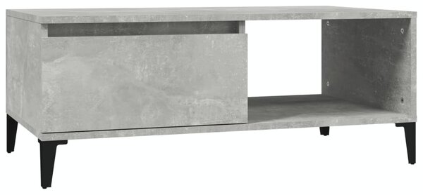 Betonszürke szerelt fa dohányzóasztal 90x50x36,5 cm