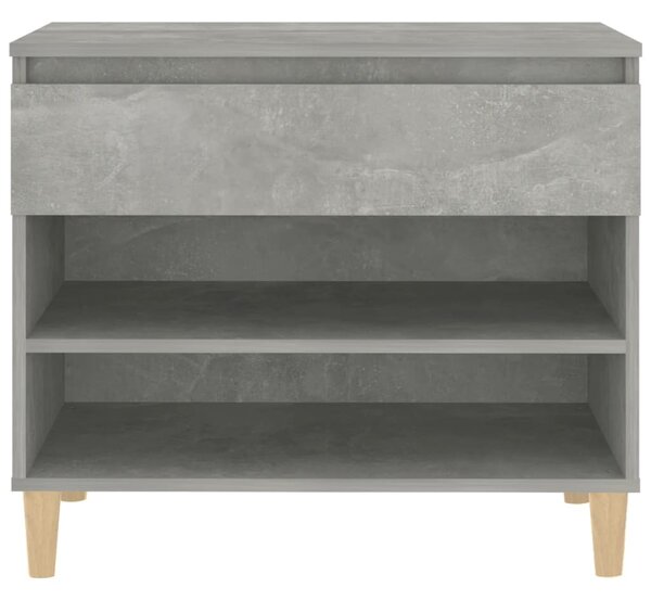 Betonszürke szerelt fa cipőszekrény 70x36x60 cm