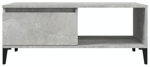 Betonszürke szerelt fa dohányzóasztal 90x50x36,5 cm