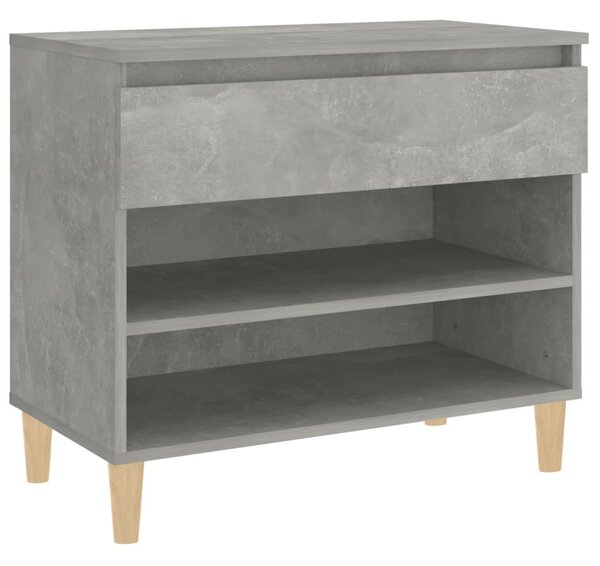 Betonszürke szerelt fa cipőszekrény 70x36x60 cm