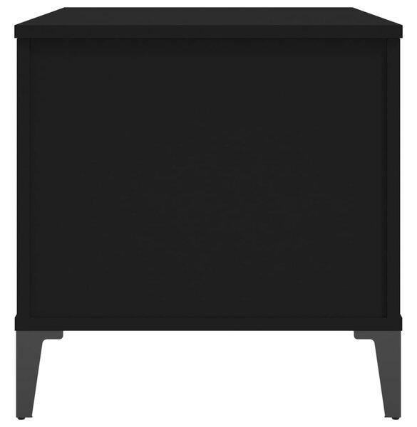 Fekete szerelt fa dohányzóasztal 90x44,5x45 cm