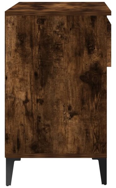 Füstös tölgy színű szerelt fa cipősszekrény 70 x 36 x 60 cm