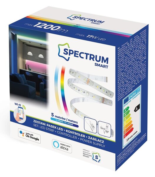 SMART LED szalag 17W RGB WIFI 5M