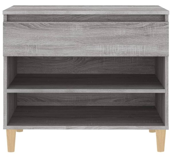 Szürke sonoma színű szerelt fa cipősszekrény 70x36x60 cm