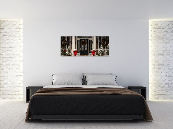 Kép - Karácsonyi díszítésű ház (120x50 cm)