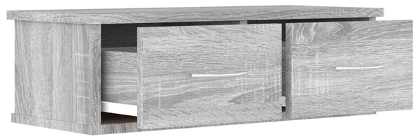 Szürke sonoma színű szerelt fa faliszekrény 60 x 26 x 18,5 cm