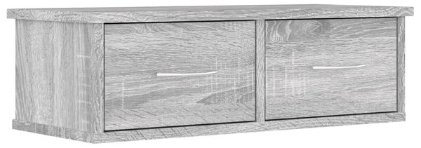 Szürke sonoma színű szerelt fa faliszekrény 60 x 26 x 18,5 cm