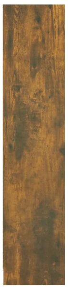 Füstös tölgy színű szerelt fa könyvszekrény 60 x 24 x 109 cm