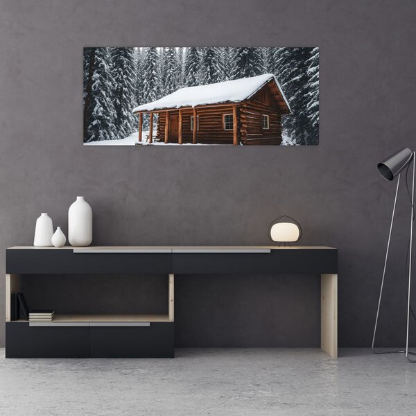 Kép - Hóval borított kunyhó (120x50 cm)