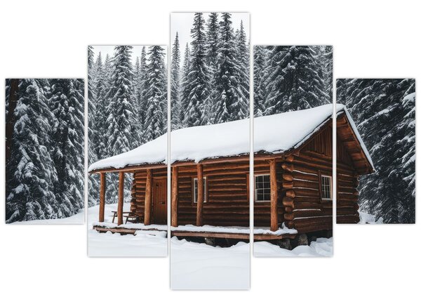 Kép - Hóval borított kunyhó (150x105 cm)