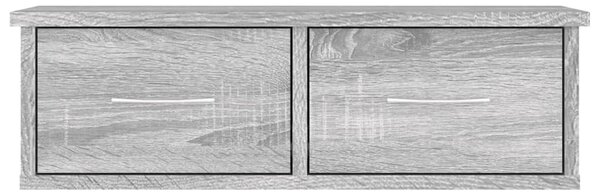 Szürke sonoma színű szerelt fa faliszekrény 60 x 26 x 18,5 cm