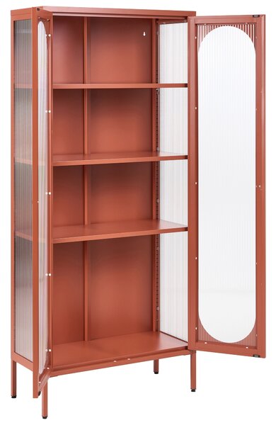 Üveges vitrin FOXTON Fém 80 cm Aranybarna
