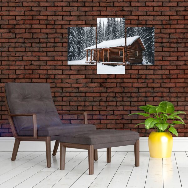 Kép - Hóval borított kunyhó (90x60 cm)
