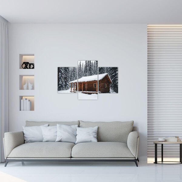 Kép - Hóval borított kunyhó (90x60 cm)