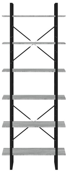 Szürke sonoma színű szerelt fa magasszekrény 80 x 30 x 210 cm