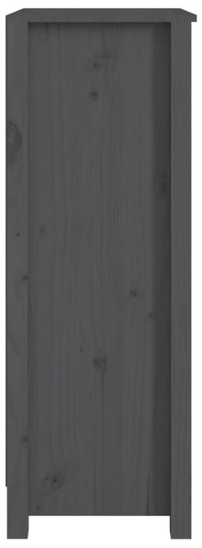 Szürke tömör fenyőfa könyvszekrény 50 x 35 x 97 cm