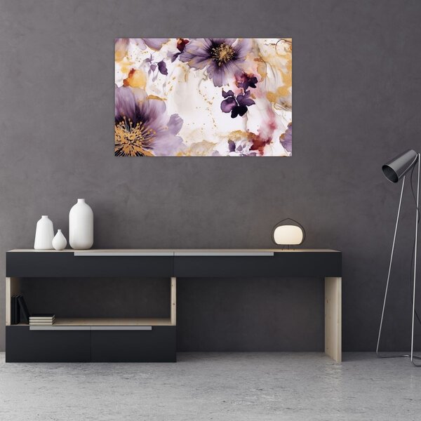 Kép - Akvarell virágok (90x60 cm)